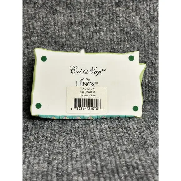 Lenox figurine Cat Nap sleeping kitty Sweet Kitties Collection 4” cat and mouse - Picture 7 of 10